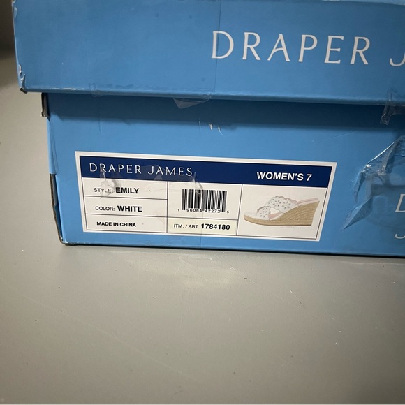 Draper James Emily Women's Wedge Shoes White Size 7 NWT - Picture 15 of 15